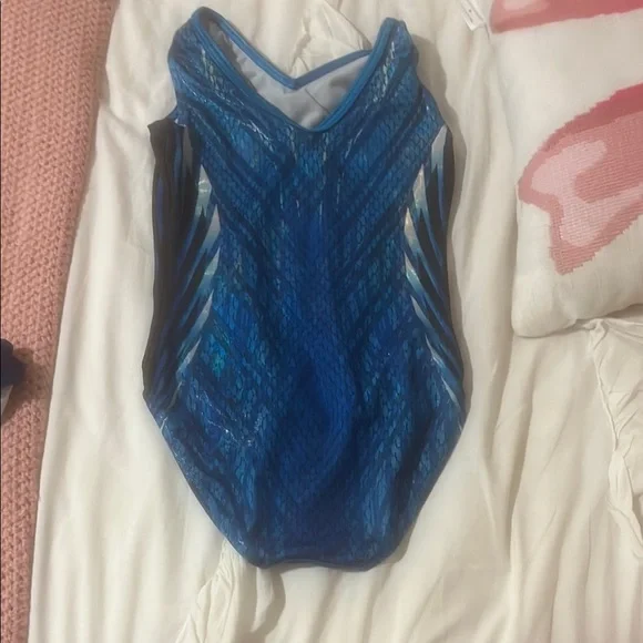 Blue and Black Athletic leotard - Picture 2 of 2